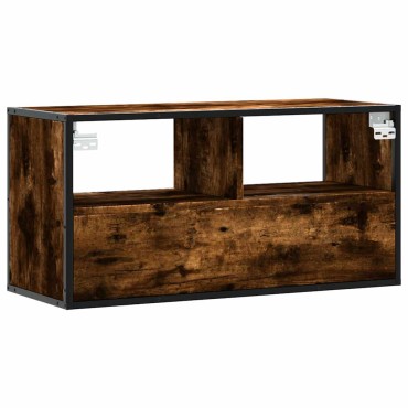 vidaXL Έπιπλο Τηλεόρασης Καπνιστή Δρυς 80x31x39,5cm Επεξ.Ξύλο/Μέταλλο