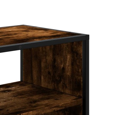 vidaXL Έπιπλο Τηλεόρασης Καπνιστή Δρυς 80x31x39,5cm Επεξ.Ξύλο/Μέταλλο
