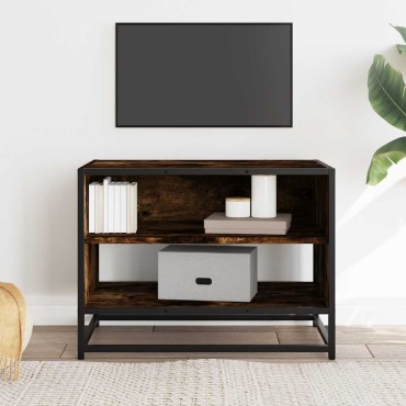 vidaXL Έπιπλο Τηλεόρασης Καπνιστή Δρυς 61x40x46cm Επεξ. Ξύλο/Μέταλλο