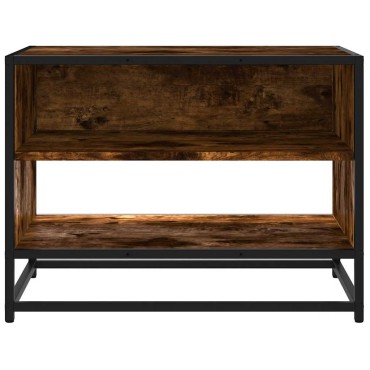 vidaXL Έπιπλο Τηλεόρασης Καπνιστή Δρυς 61x40x46cm Επεξ. Ξύλο/Μέταλλο