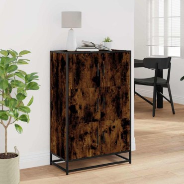 vidaXL Highboard Καπνιστή δρυς 68x35x106,5cm Κατασκευασμένο ξύλο 1 τεμ.