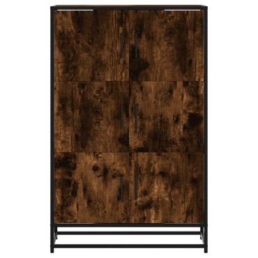 vidaXL Highboard Καπνιστή δρυς 68x35x106,5cm Κατασκευασμένο ξύλο 1 τεμ.
