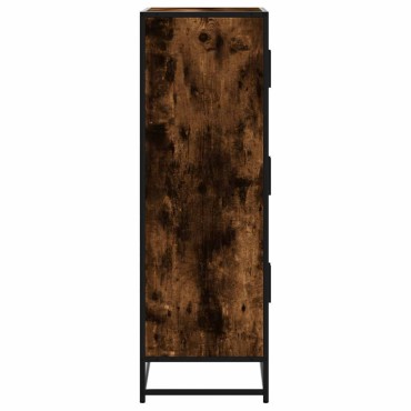 vidaXL Highboard Καπνιστή δρυς 68x35x106,5cm Κατασκευασμένο ξύλο 1 τεμ.