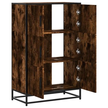 vidaXL Highboard Καπνιστή δρυς 68x35x106,5cm Κατασκευασμένο ξύλο 1 τεμ.