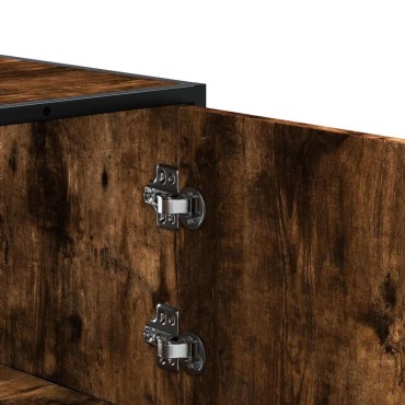 vidaXL Highboard Καπνιστή δρυς 68x35x106,5cm Κατασκευασμένο ξύλο 1 τεμ.