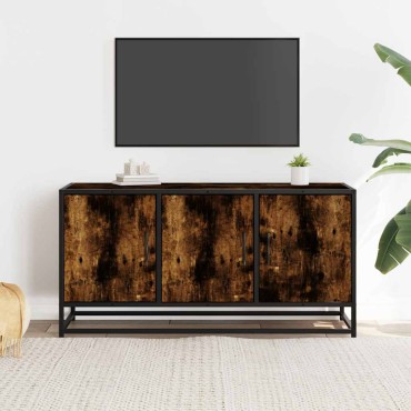 vidaXL Έπιπλο Τηλεόρασης Καπνιστή Δρυς 100x35x50cm Επεξ. Ξύλο/Μέταλλο