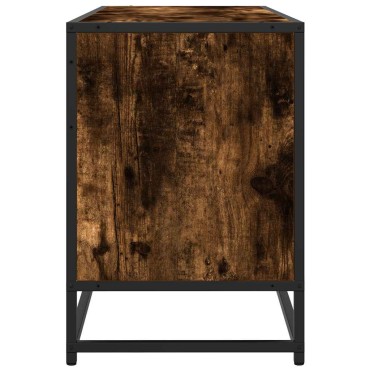 vidaXL Έπιπλο Τηλεόρασης Καπνιστή Δρυς 100x35x50cm Επεξ. Ξύλο/Μέταλλο