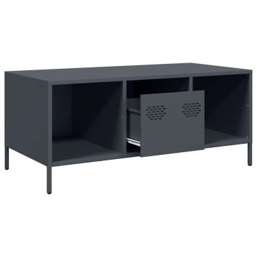 vidaXL Τραπεζάκι Σαλονιού Ανθρακί 101,5x50x43,5cm Χάλυβα Ψυχρής Έλασης 1 τεμ.