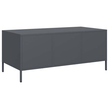 vidaXL Τραπεζάκι Σαλονιού Ανθρακί 101,5x50x43,5cm Χάλυβα Ψυχρής Έλασης 1 τεμ.