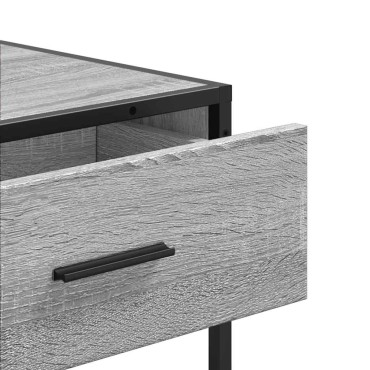 vidaXL Τραπέζι κονσόλας Γκρίζο Σονόμα 90x35x80cm Ξύλινη κατασκευή 1 τεμ.