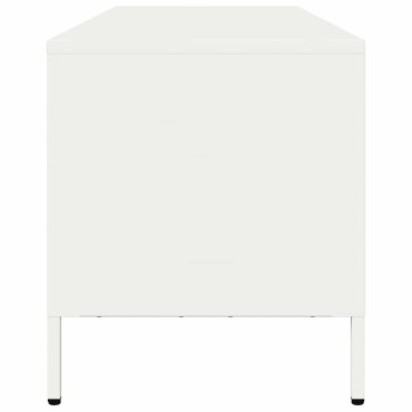 vidaXL Έπιπλο Τηλεόρασης Λευκό 135x39x43,5cm Ατσάλι Ψυχρής Έλασης