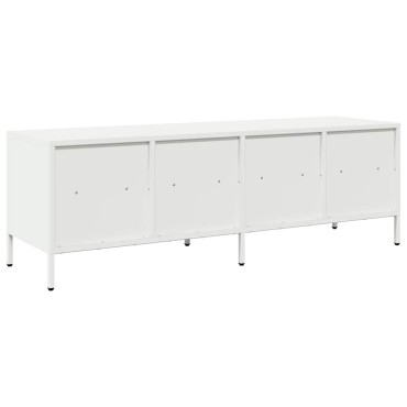 vidaXL Έπιπλο Τηλεόρασης Λευκό 135x39x43,5cm Ατσάλι Ψυχρής Έλασης