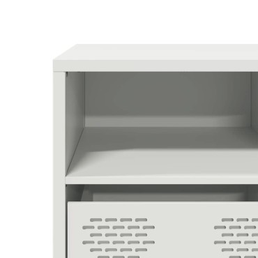 vidaXL Έπιπλο Τηλεόρασης Λευκό 135x39x43,5cm Ατσάλι Ψυχρής Έλασης