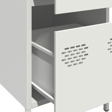 vidaXL Ντουλάπι Λευκό 35x39x73,5cm από Χάλυβα Ψυχρής Έλασης 1 τεμ.