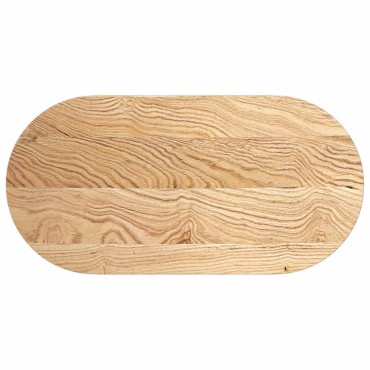 vidaXL Επιτραπέζια επιφάνεια 100x50x2cm μασίφ ξύλο δρυς οβάλ