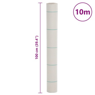 vidaXL Μεμβράνη Εδαφοκάλυψης Λευκή 1x10 μ. από Πολυπροπυλένιο