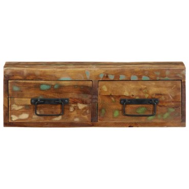 vidaXL Επίτοιχο ντουλάπι τηλεόρασης 60x30x19cm Ξύλο μασίφ αναγεννημένο