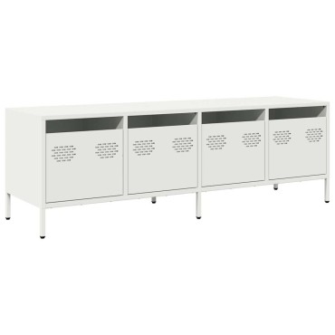 vidaXL Έπιπλο Τηλεόρασης Λευκό 135x39x43,5cm Ατσάλι Ψυχρής Έλασης