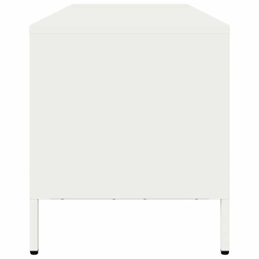 vidaXL Έπιπλο Τηλεόρασης Λευκό 135x39x43,5cm Ατσάλι Ψυχρής Έλασης