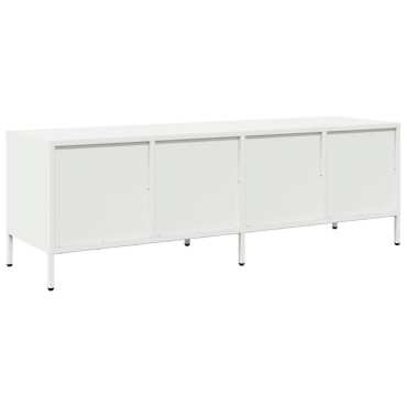 vidaXL Έπιπλο Τηλεόρασης Λευκό 135x39x43,5cm Ατσάλι Ψυχρής Έλασης