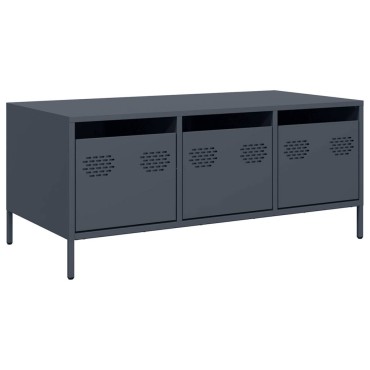 vidaXL Τραπεζάκι Σαλονιού Ανθρακί 101,5x50x43,5cm Χάλυβα Ψυχρής Έλασης 1 τεμ.