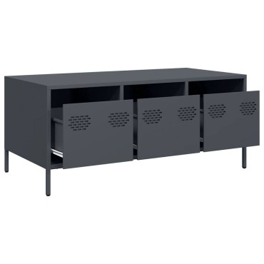 vidaXL Τραπεζάκι Σαλονιού Ανθρακί 101,5x50x43,5cm Χάλυβα Ψυχρής Έλασης 1 τεμ.