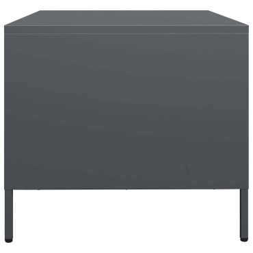 vidaXL Τραπεζάκι Σαλονιού Ανθρακί 101,5x50x43,5cm Χάλυβα Ψυχρής Έλασης 1 τεμ.