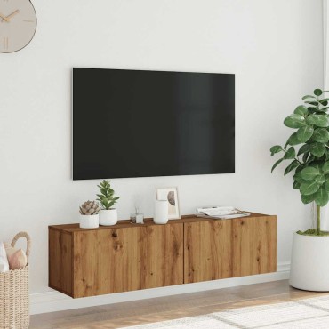 vidaXL Ντουλάπι Τηλεόρασης Τοίχου Artisan Δρυς 120x30x30cm Επ. Ξύλο