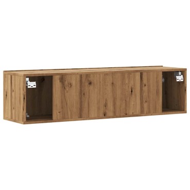 vidaXL Ντουλάπι Τηλεόρασης Τοίχου Artisan Δρυς 120x30x30cm Επ. Ξύλο