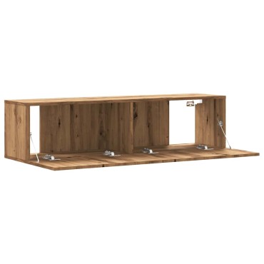 vidaXL Ντουλάπι Τηλεόρασης Τοίχου Artisan Δρυς 120x30x30cm Επ. Ξύλο