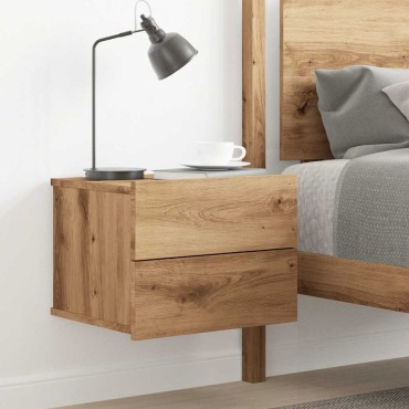 vidaXL Κομοδίνο Επιτοίχιο Αρτισιανή Δρυς 40x32x30 εκ 1 τεμ.