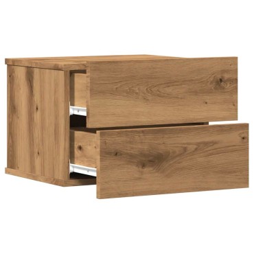 vidaXL Κομοδίνο Επιτοίχιο Αρτισιανή Δρυς 40x32x30 εκ 1 τεμ.