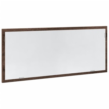 vidaXL LED Καθρέφτης Μπάνιου Καφέ Δρυς 100x8,5x37cm Επεξεργ. Ξύλο