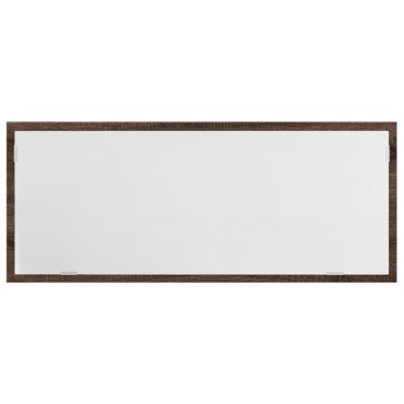 vidaXL LED Καθρέφτης Μπάνιου Καφέ Δρυς 100x8,5x37cm Επεξεργ. Ξύλο
