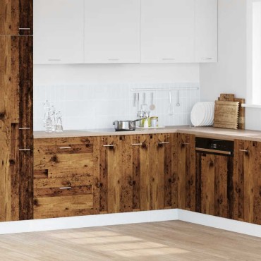 vidaXL Ντουλάπι Νεροχύτη Lyon Παλιό Ξύλο 80x46x81,5cm Μοριοσανίδα 1 τεμ.
