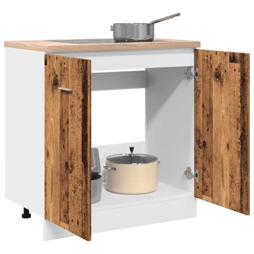 vidaXL Ντουλάπι Νεροχύτη Lyon Παλιό Ξύλο 80x46x81,5cm Μοριοσανίδα 1 τεμ.
