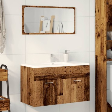 vidaXL Ντουλάπι Νιπτήρα Μπάνιου Παλιό Ξύλο 90x38,5x46cm Επεξ. Ξύλο 1 τεμ.