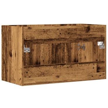 vidaXL Ντουλάπι Νιπτήρα Μπάνιου Παλιό Ξύλο 90x38,5x46cm Επεξ. Ξύλο 1 τεμ.