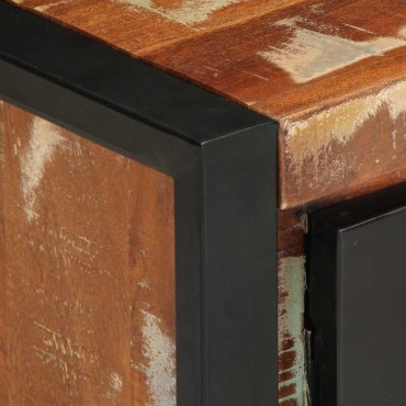 vidaXL Τραπεζάκι σαλονιού πολύχρωμο 90x50x36cm Ξύλο μασίφ αναγεννημένο 1 τεμ.