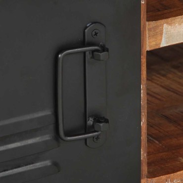 vidaXL Τραπεζάκι σαλονιού πολύχρωμο 90x50x36cm Ξύλο μασίφ αναγεννημένο 1 τεμ.