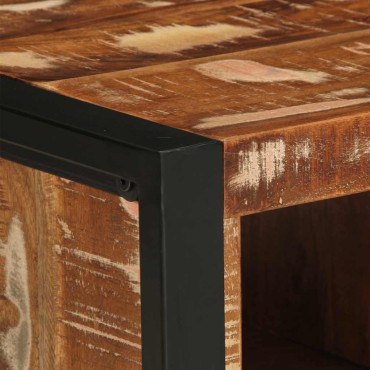 vidaXL Τραπεζάκι σαλονιού πολύχρωμο 90x50x36cm Ξύλο μασίφ αναγεννημένο 1 τεμ.
