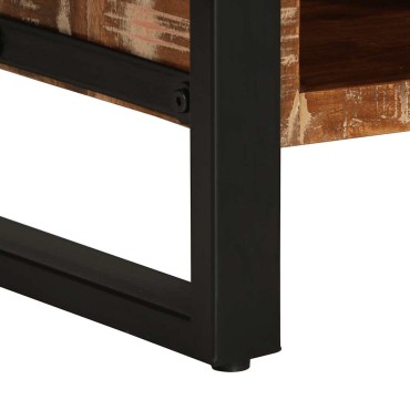 vidaXL Τραπεζάκι σαλονιού πολύχρωμο 90x50x36cm Ξύλο μασίφ αναγεννημένο 1 τεμ.