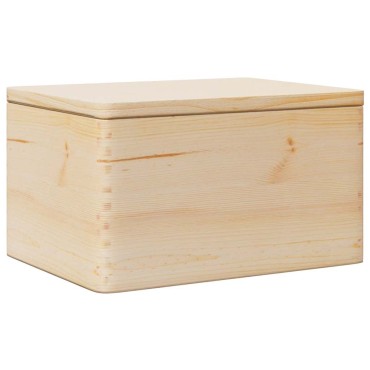 vidaXL Ξύλινο κουτί με καπάκι 40x30x23 cm από μασίφ ξύλο πεύκο