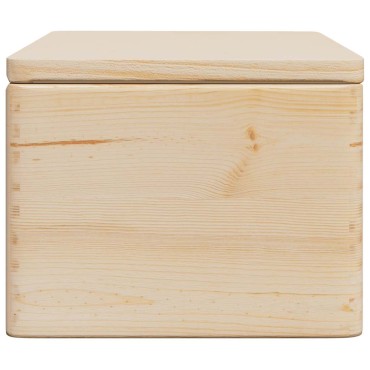 vidaXL Ξύλινο κουτί με καπάκι 40x30x23 cm από μασίφ ξύλο πεύκο