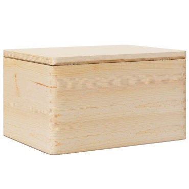 vidaXL Ξύλινο κουτί με καπάκι 40x30x23 cm από μασίφ ξύλο πεύκο