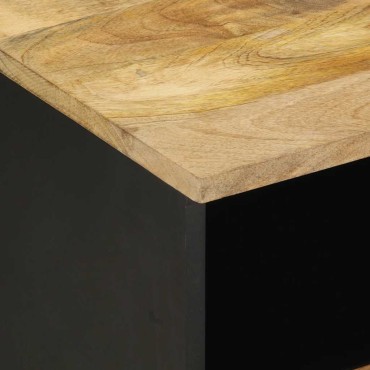 vidaXL Ντουλάπια κρεβατιού 2 τεμ. Μαύρο 40x33x46cm