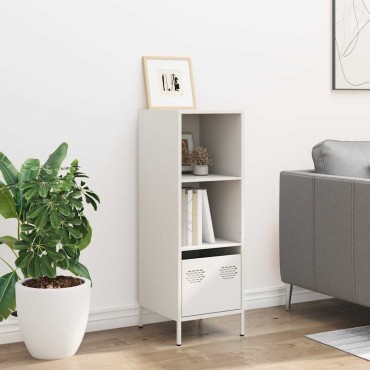 vidaXL Ντουλάπι Λευκό 35x39x103,5cm από Χάλυβα 1 τεμ.