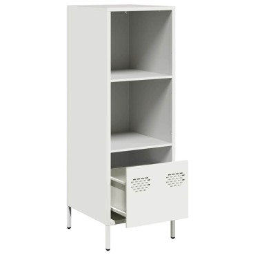 vidaXL Ντουλάπι Λευκό 35x39x103,5cm από Χάλυβα 1 τεμ.