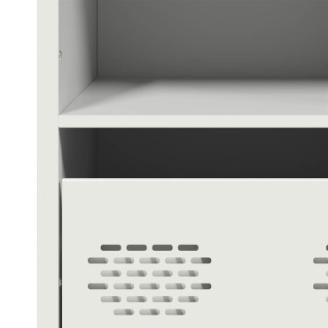 vidaXL Ντουλάπι Λευκό 35x39x103,5cm από Χάλυβα 1 τεμ.