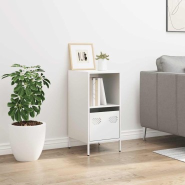 vidaXL Ντουλάπι Λευκό 35x39x73,5cm από Χάλυβα Ψυχρής Έλασης 1 τεμ.